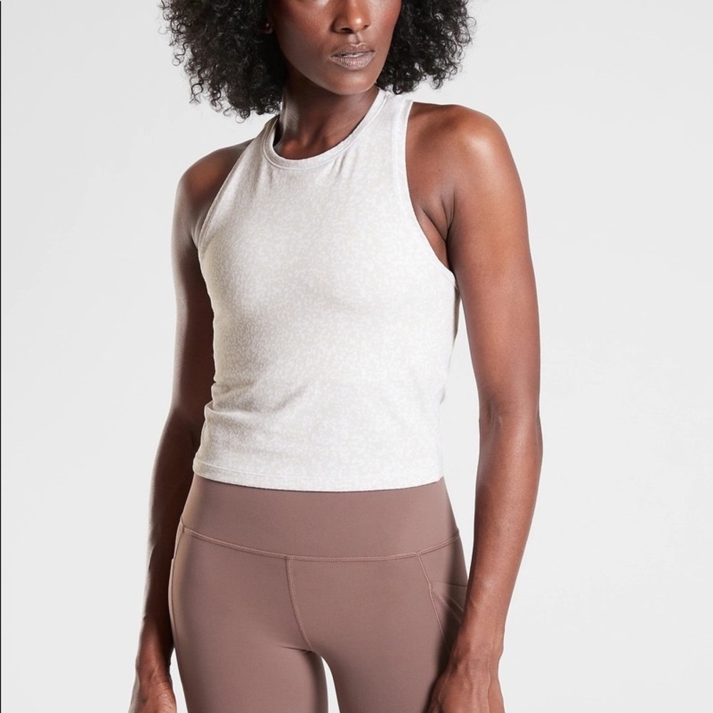 Athleta cropped Jacquard tank
